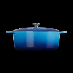 Cocotte en Fonte Ovale 33 cm Azur Le Creuset Signature