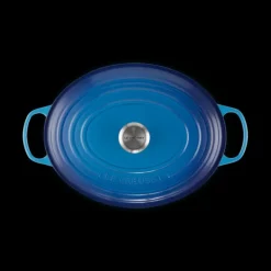 Cocotte en Fonte Ovale 33 cm Azur Le Creuset Signature