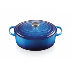 Cocotte en Fonte Ovale 29 cm Azur Le Creuset Signature