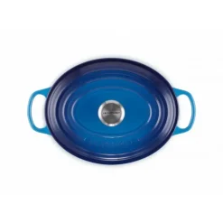 Cocotte en Fonte Ovale 29 cm Azur Le Creuset Signature