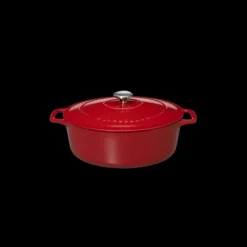 Cocotte en Fonte Ovale 33 cm Rouge Chasseur