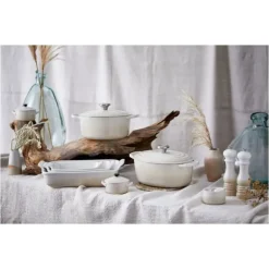 Cocotte en fonte Ovale 31 cm Meringue Signature Le Creuset
