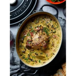 Cocotte en fonte Ovale 35 cm Noir mat Le Creuset Signature