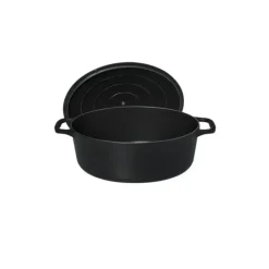 Cocotte en Fonte Ovale 35 cm Noir Mat Chasseur