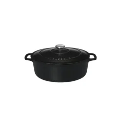 Cocotte en Fonte Ovale 31 cm Noir Mat Chasseur