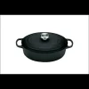 Cocotte en Fonte Ovale Basse 27 cm Noir Mat Le Creuset Signature