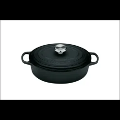 Cocotte en Fonte Ovale Basse 27 cm Noir Mat Le Creuset Signature