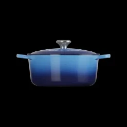 Cocotte en Fonte Ronde 26 cm Azur Le Creuset Signature