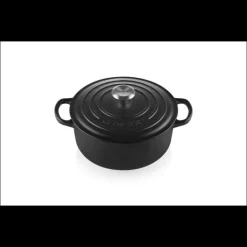 Cocotte en fonte Ronde 20 cm Noir mat Le Creuset Signature