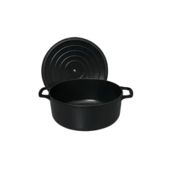 Cocotte en Fonte Ronde 20 cm Noir Mat Chasseur
