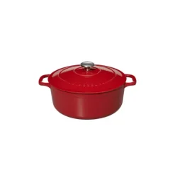 Cocotte en Fonte Ronde 18 cm Rouge Chasseur