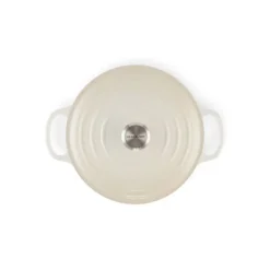 Cocotte en fonte Ronde 22 cm Meringue Signature Le Creuset