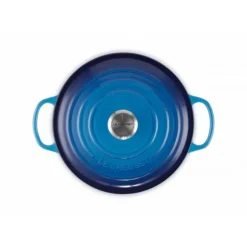 Cocotte en fonte Ronde 24 cm Azur Le Creuset Signature