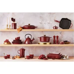 Cocotte en Fonte Ronde 20 cm Garnet Bouton Doré Le Creuset Signature