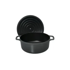 Cocotte en Fonte Ronde 28 cm Caviar Chasseur