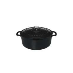 Cocotte en Fonte Ronde 32 cm Noir Mat Chasseur