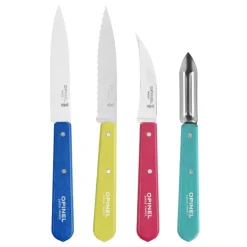 Coffret 3 Couteaux de Cuisine et un Eplucheur Pop 80 Les Essentiels Opinel