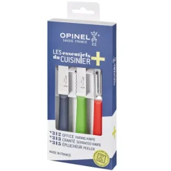 Coffret 2 Couteaux de Cuisine et un Eplucheur Les Essentiels + Opinel