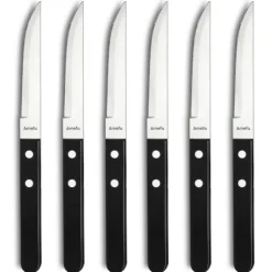 Coffret 6 Couteaux Steak Pizza 21,6 cm Amefa
