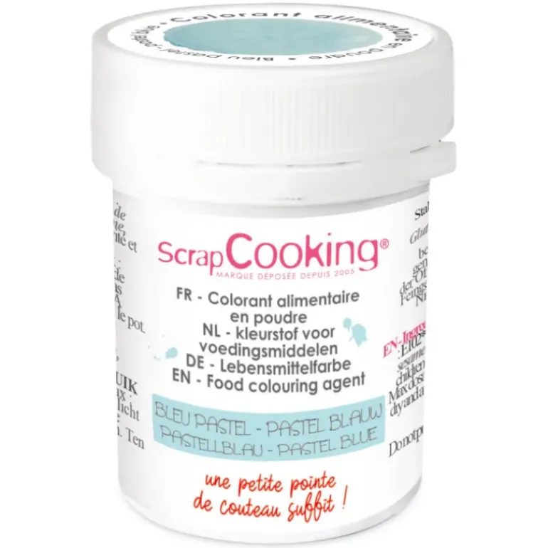 Colorant Alimentaire en Poudre Bleu Pastel 5g ScrapCooking