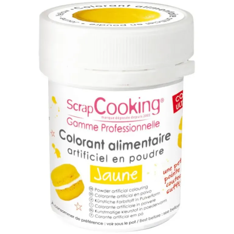 Colorant Alimentaire en Poudre Jaune 5g Scrapcooking