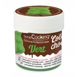 Colorant Alimentaire en Poudre Liposoluble Vert 5g Color'Choco Scrapcooking