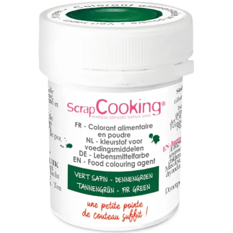 Colorant Alimentaire en Poudre Vert Sapin 5g Scrapcooking