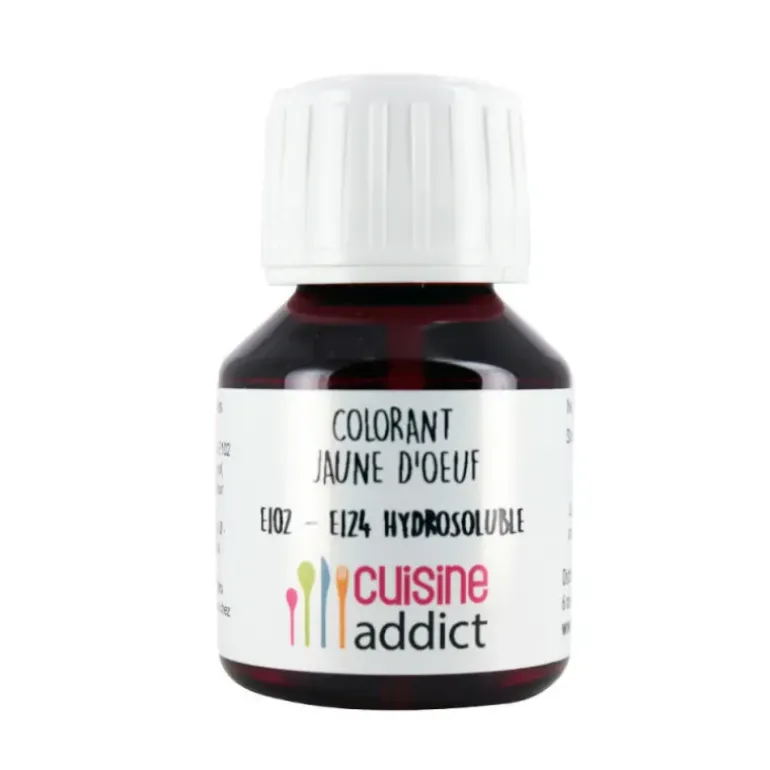 Colorant Alimentaire Jaune d'Oeuf E102/E124 Liquide 58 ml Cuisineaddict