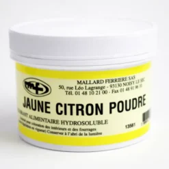 Colorant alimentaire Jaune Citron E102 Poudre Hydrosoluble 100g