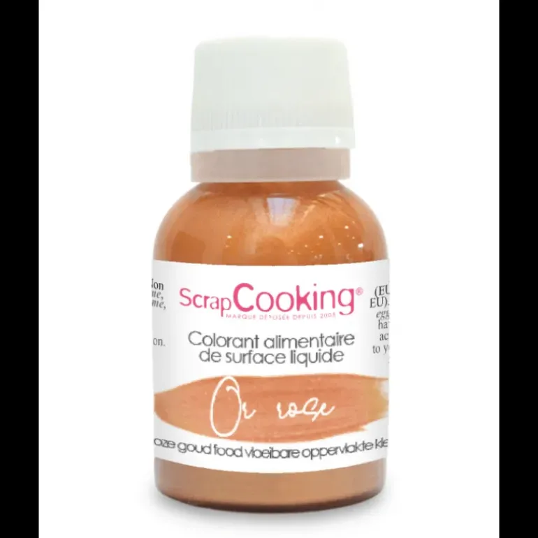 Colorant Alimentaire Liquide Or Rose 20 g Scrapcooking