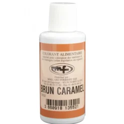 Colorant alimentaire Marron Brun Caramel E102/E129/E151 Liquide 100ml