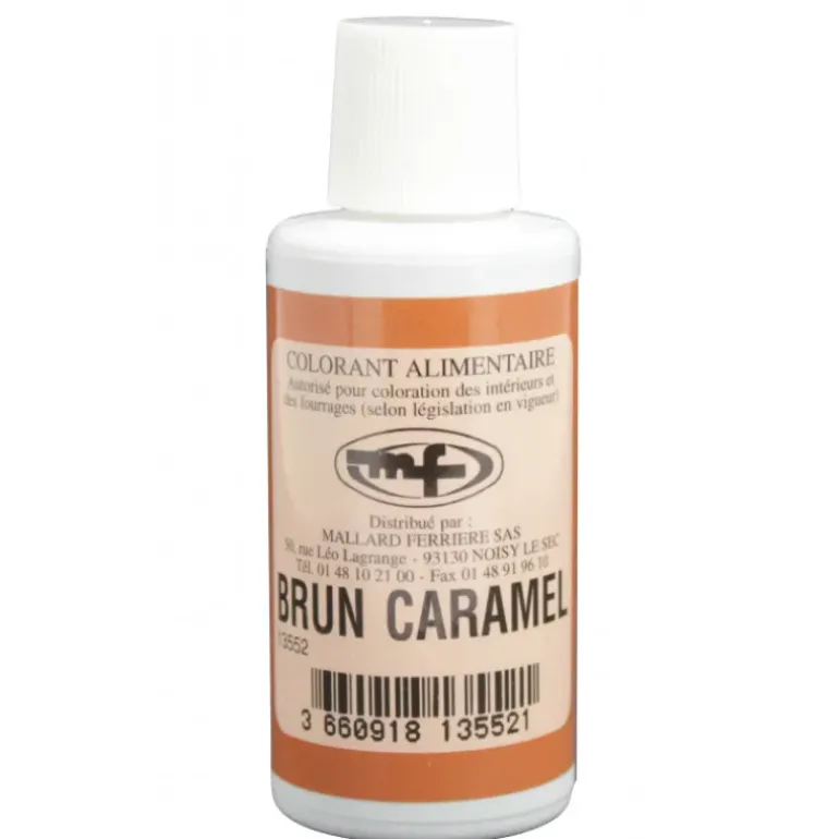 Colorant alimentaire Marron Brun Caramel E102/E129/E151 Liquide 100ml