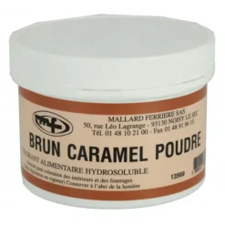Colorant alimentaire Marron Brun Caramel E102/E129/E151 Poudre Hydrosoluble 100g