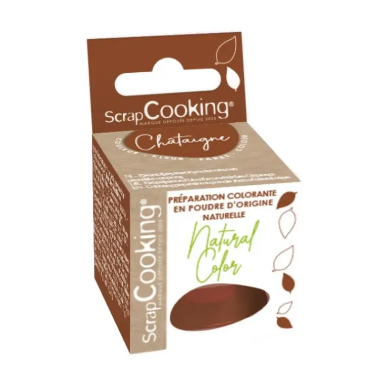 Colorant Alimentaire Naturel en Poudre Marron 10g Scrapcooking