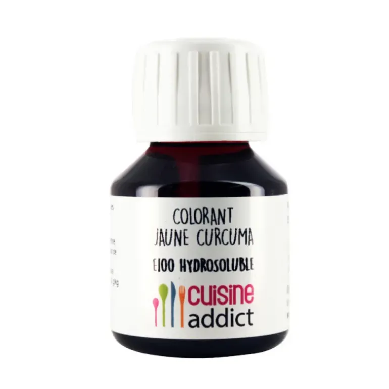 Colorant Alimentaire Naturel Jaune Curcuma E100 Liquide 58 ml Cuisineaddict
