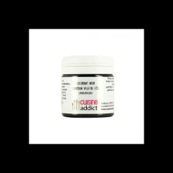 Colorant alimentaire Noir Charbon Végétal E153 20g Poudre Lipodispersible Cuisineaddict