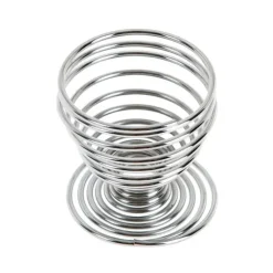 Coquetier spirale chromé