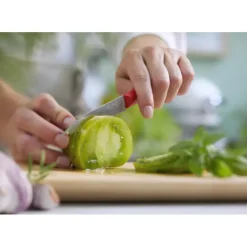 Couteau d'Office 10 cm Cranté Rouge Les Essentiels + Opinel