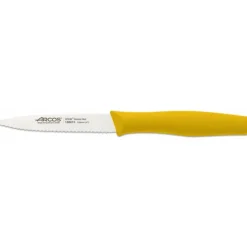 Couteau d'Office Cranté Inox 10 cm Jaune Arcos NOVA