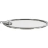 Couvercle Plat en Verre Trempé 28 cm Strate Amovible Cristel
