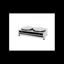 Crêpière en Acier Inoxydable 2 Plaques de 40 cm