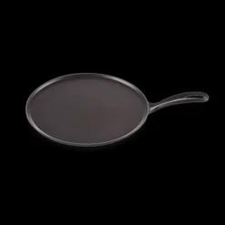 Crêpière en Fonte 27 cm Noir Mat avec Spatule & Râteau Le Creuset