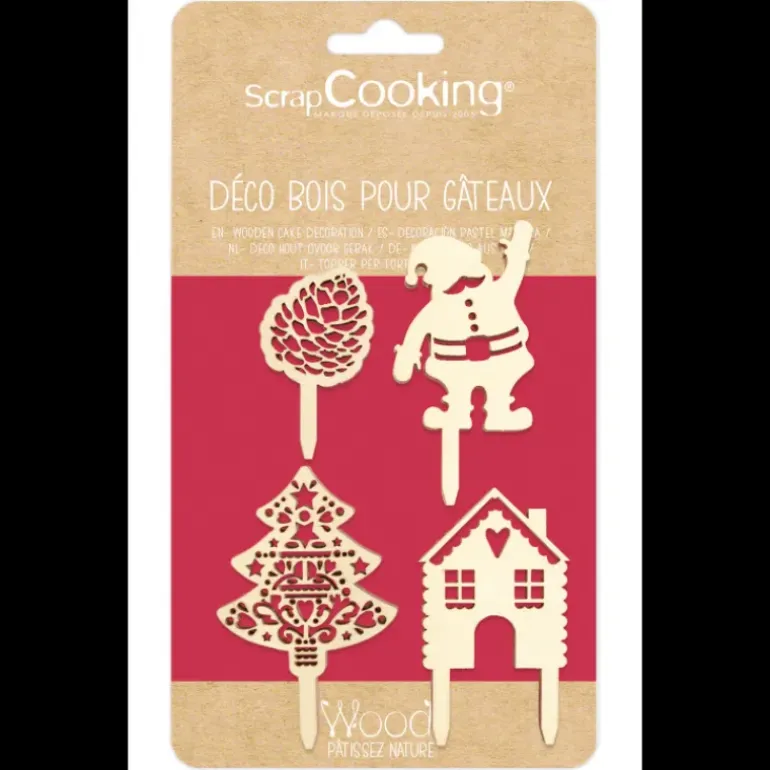 Décor de Bûche en Bois (x4) Scrapcooking