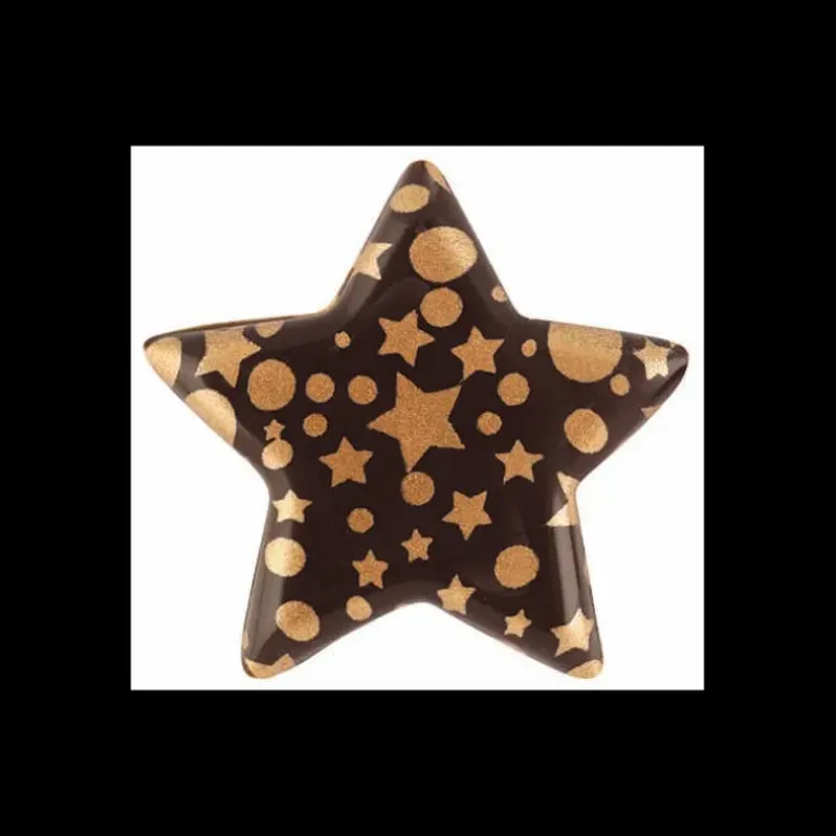 Décor en Chocolat Etoile Scintillante 3,7 cm (x112) Florensuc