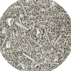 Décoration en Sucre Mélange Argenté 65 g Funcakes