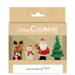 Décoration pour Gâteau Noël Scrapcooking (x4)