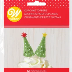 Décorations Sapins de Noël sur Piques (x12) Wilton