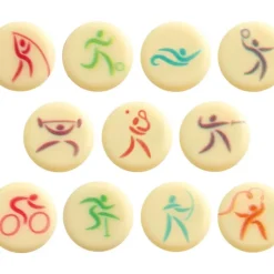 Décors en Chocolat Blanc Disques Sportifs Ø20 mm (x132) Florensuc
