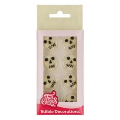 Décors en Pâte à Sucre Tête de Mort Funcakes (x8)