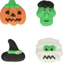 Décors en Sucre 4 Motifs Halloween Funcakes (x12)